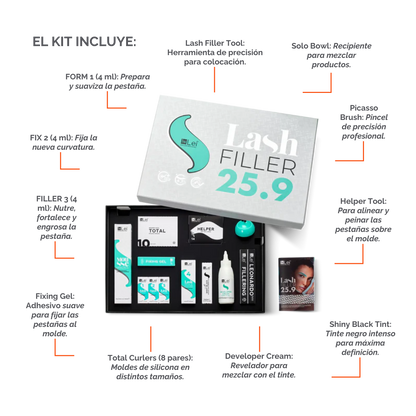 KIT LASH FILLER 25.9 | Set Completo para Laminación de Pestañas