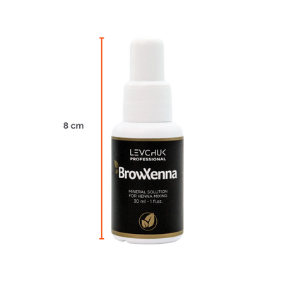 Mineral solution for henna mixing 30 ml, BrowXenna 
activador profesional y puro, formulado para mezclar con henna de cejas, que potencia la pigmentación y duración sin impurezas.