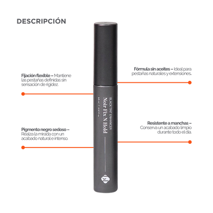 BL Lashes Noir Fix N Hold 9.5 ml fijador negro y sérum para pestañas, extensiones y lash lift