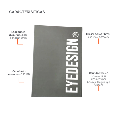 Extensiones de Pestañas Abanicos pre-armados para volumen Eye Design