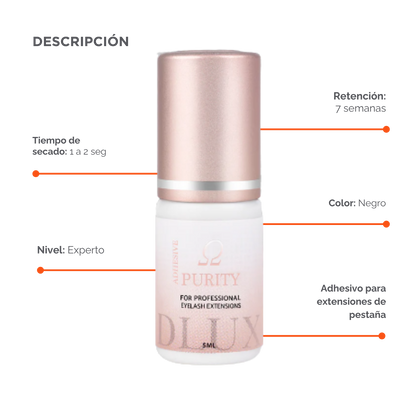 Adhesivo Purity Omega DLUX profesional secado 1‑2 s retención hasta 8 semanas baja emisión
