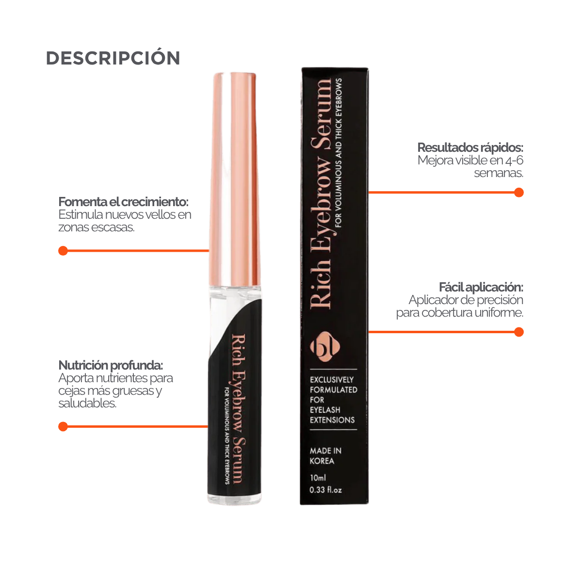Rich Eyebrow BL Serum para Cejas Más Gruesas y Saludables