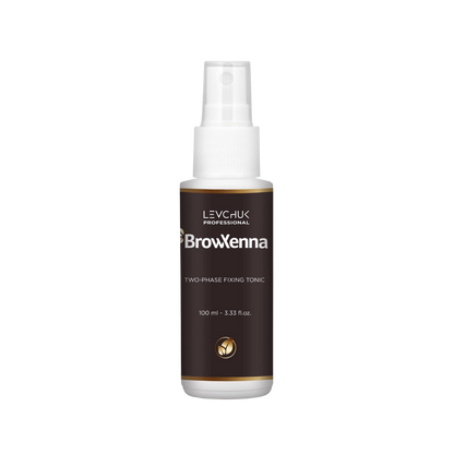 Two Phase Tonic BrowXenna 100 ml-solución bifásica profesional para eliminar henna y tintes de cejas de forma efectiva, suave e hidratante, ideal para preparaciones y correcciones en cabina.