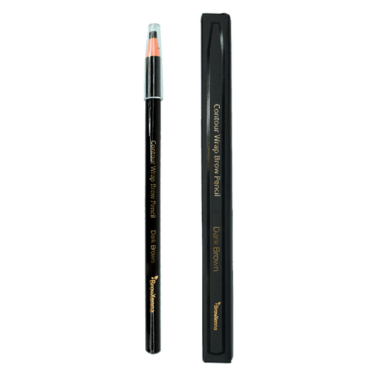 Lápiz para cejas Contour Wrap BrowXenna® en tono Ebony, resistente al agua y de larga duración, ideal para una definición precisa y natural de las cejas.
